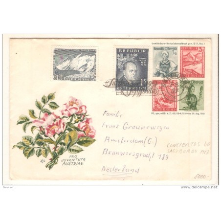 Carta entero postal con matasellos salzburger 1957
