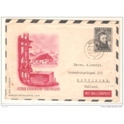 Carta entero postal con matasellos bludenz 1950