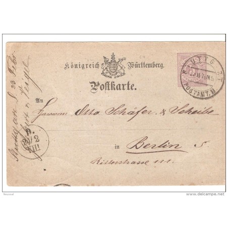 Entero postal alemania con matasellos sttugart