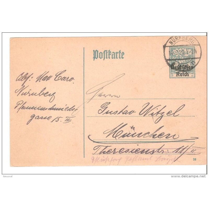Entero postal alemania de bayer con matasellos nurnberg Entero postal alemania de bayer con matasellos nurnberg