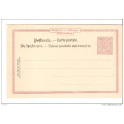 Entero postal alemania de wurtemberg