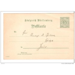 Entero postal  de wurtemberg