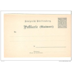 Entero postal  de wurtembergnuevo