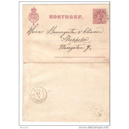 Entero postal  de suecia
