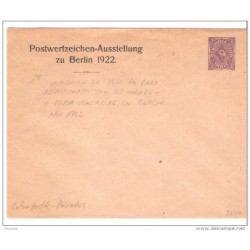 Sobre entero postal  privado de 1922
