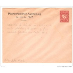 Sobre entero postal  privado  feria comercial filatelica 1922