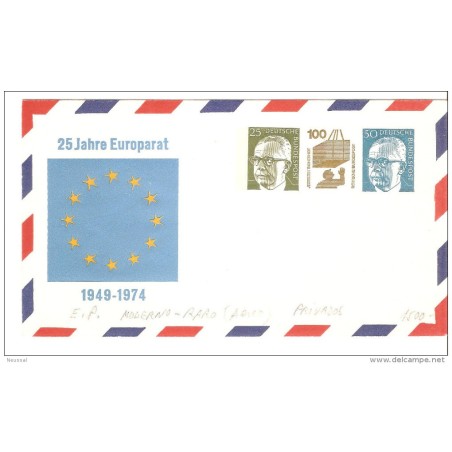 Sobre entero postal  privado 1974