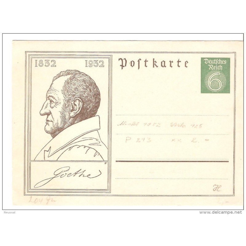 Entero postal  alemania 1932