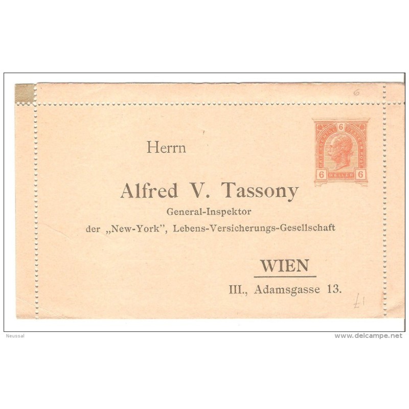 Entero postal austria6 heller Entero postal austria6 heller