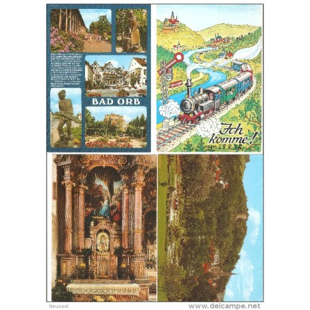 4 postales circuladas diferentes de alemania