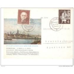 Tarjeta postal  con matasellos planeg 1955