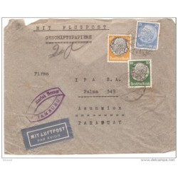 Carta con matasellos hamburgo 1937