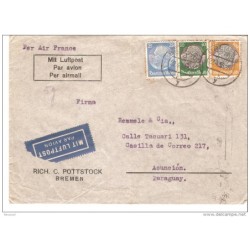 Carta con matasellos bremen 1938