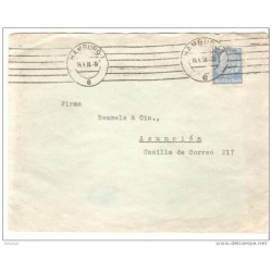 Carta con matasellos rodillo hamburgo 1933