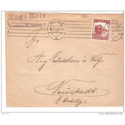 Carta con matasellos breslau 1935