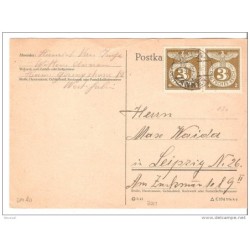 Tarjeta con matasellos annen 1943