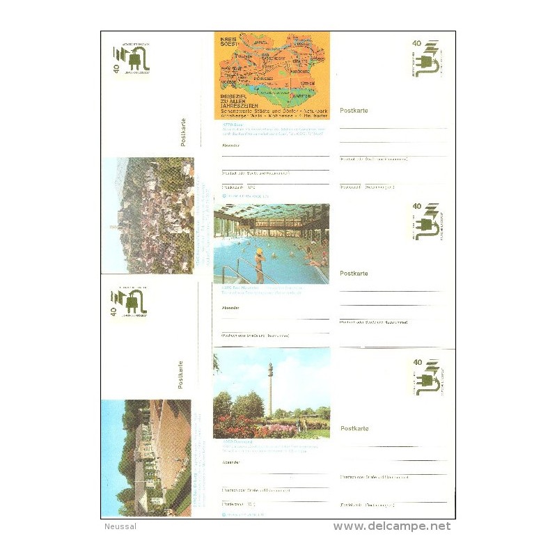 Lote de 61 enteros postales iguales pero diferentes dibujos Lote de 61 enteros postales iguales pero diferentes dibujos