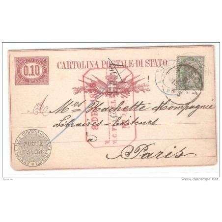 Entero postal con matasellos 1878