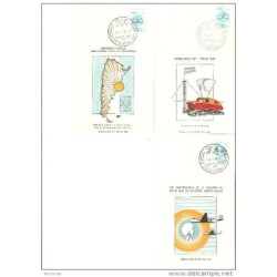 3 tarjetas de primer dia con sello de malvinas es argentina