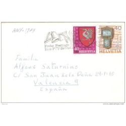 Carta de suiza matasello navidad 1979