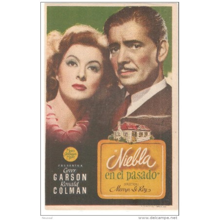 Cartel de cine niebla en el pasado con publicidad Cine de Alcoy