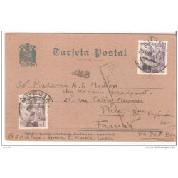 Tarjeta postal con censura militar Madrid