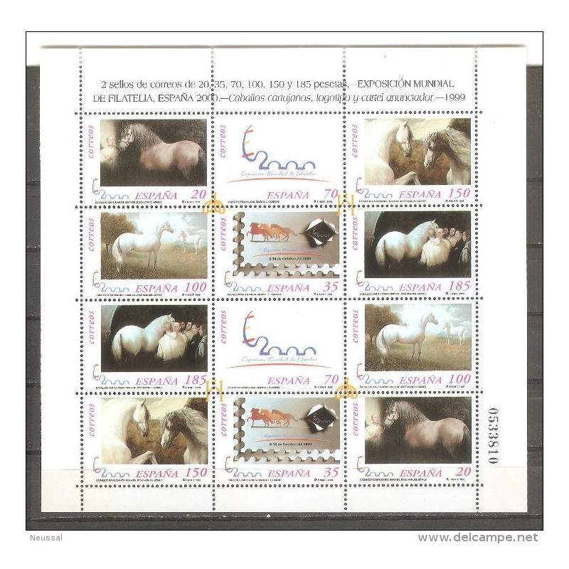 Minipliego de la serie n 36798A España Caballos 1999 Minipliego de la serie n 36798A España Caballos 1999
