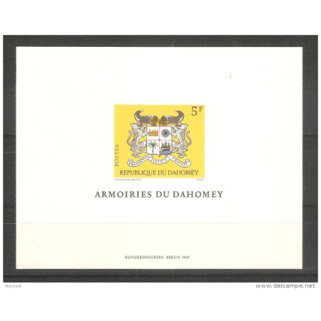 3 Pruebas de Lujo papel carton  Dahomey