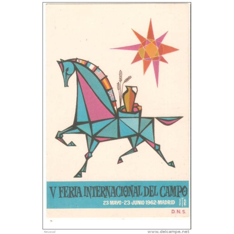 Tarjeta postal feria internacional del campo de 1962 Tarjeta postal feria internacional del campo de 1962