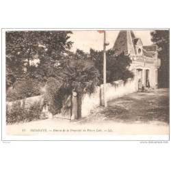 Postal de hendaye entree de la propriete de pierre loti
