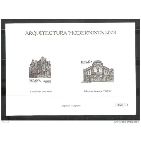 Prueba de artistas Hoja calcografica  Arquitectura Modernista 2008