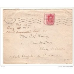 Carta con matasellos rodillo 1924