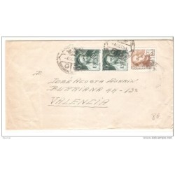 Carta con matasellos 1954 santiago de compostela