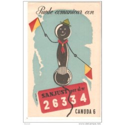 Tarjeta  publicitaria  Sanjust