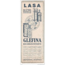 Calendario con publicidad lasa 19301