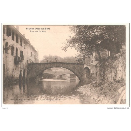 Tarjeta postal st jean pied de port  pont sur la nive