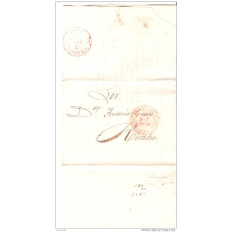 Carta prefilatelica de Rivadeo 1848