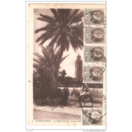 Tarjeta postal circulada marrakech a Rusia