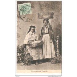 Tarjeta postal circulada de Tenerife Revendedoras Tenerife1918