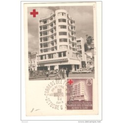 Tarjeta postal cruz roja ecuador 1960