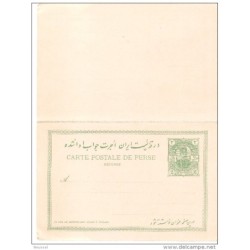 Entero postal 2 caras persia