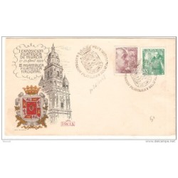 Carta  con matasellos exposicion filatelica de murcia 1954