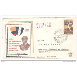 Carta de ecuador con matasellos 1958 via clipper