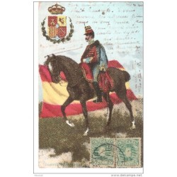 Tarjeta postal con matasellos 1906 san sebastian teniente de husares