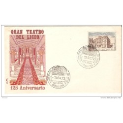 Carta con matasellos gran teatro del liceo 1972
