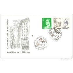 Carta con matasellos manresa  1984