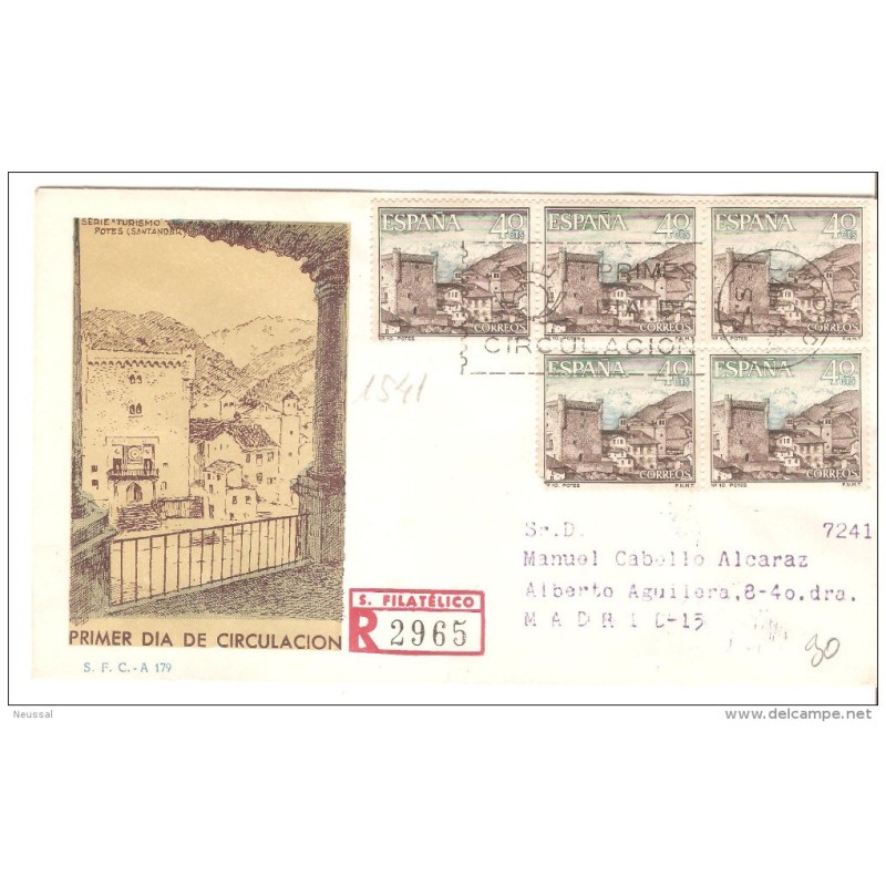 Sobre de primer dia circulado 1963 paisajes