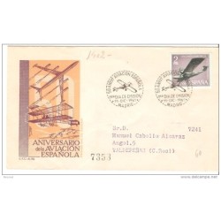 Sobre de primer dia circulado 1961 aniversario de la aviacion
