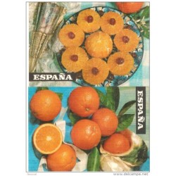 2 postales de naranjas 1966