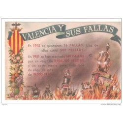Tarjeta postal de valencia y sus fallas